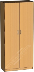 Wooden Wardrobe with Shelves and Hanging Rod, Model ШКа
