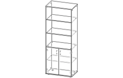 Bureaucrat Series Shelf Cabinet with Adjustable Shelves