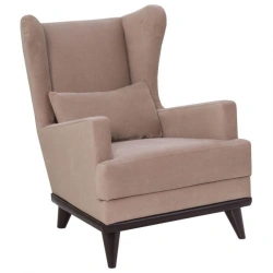 Customizable Wooden Frame Armchair - Lion Model