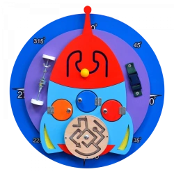 Unique "Rocket" Busy Board for Preschoolers BZK-020