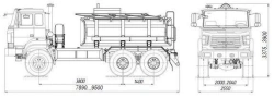 Food Liquid Transportation Tank Truck AЦВ 4680L3-20 on Ural 4320 Chassis