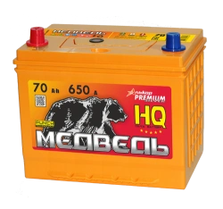 Lead-Acid Starter Battery for Internal Combustion Engines 12V 70Ah Asia 85D26 'Medved