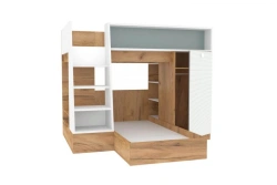 Modern Type 1 Bunk Bed Frame (White/Black) LD.520010.000 PV