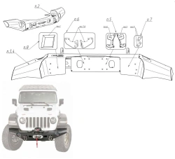 High-Quality Bumpers for Jeep Wrangler JL 2018+ with Mounting Kit