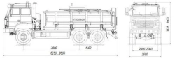 Fuel Tanker Truck ATZ 4680L4-11 on Ural 5557 Chassis