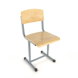 Adjustable Student Chair with Plywood Seat and Backrest