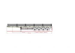 Semi-Trailer 98132A with Load Space Frame and Platform