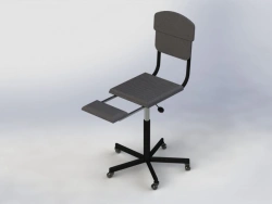 Custom Metal Chair with Footrest