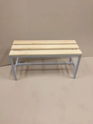 Wooden Bench on Metal Frame for Changing Rooms