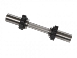 Chrome Dumbbell Bar with Rotating Handle, 390mm, MB-BarM50-M390B