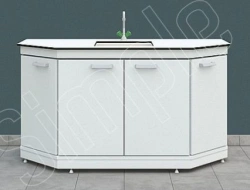 Corner Washing Table for Efficient Kitchen Use