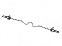 Chrome Z-shaped Barbell with Smooth Sleeve, 50mm, MB-BarM50-ZL