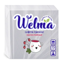 Single-Ply White Paper Napkins for Everyday Use - 1/75/24