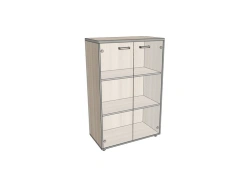 Wide Glass Shelf Unit, Medium Size 776*402*1220 mm AssSHS-2