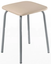 Standard Stool with Faux Leather Upholstery