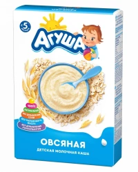 Instant Dry Milk Oatmeal with Fructose "Agusha", 200g