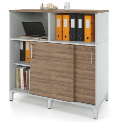 Locker ZAMM (Wardrobe) with 2 Shelves and Overhead on Metal Frame