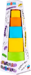 Soft Stacking Cups Toy with Stickers "Kolobok" KNOPO 1/10