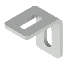 BSUW Angle Bracket 60x60x40 mm, 5 mm Thick, Galvanized Steel