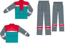 Men's Protective Suit (Jacket, Bib Overalls, Headgear) for Industrial Contaminants and Mechanical Impact Protection