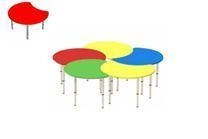 Metal Square Table "Drop" with 16mm Laminate Top