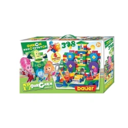 Bauer Educational Building Set "Fixies" with 398 Pieces and 4 Figures