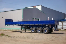 Sliding Platform Semi-Trailer SAV 93183RE with Removable Sides and Rear Swing Doors