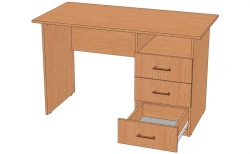 Rectangular Writing Desk with One Pedestal - Model SP-3