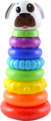 Traditional Dog Pyramid Stacking Toy 27 cm with 7 Rings KNOBA 1/4