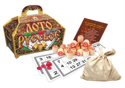 Russian Lotto Game in Vintage Gift Box - Larets