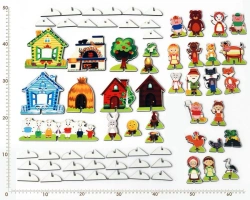 Universal 3D Story Character Set on Stands - Fairytale Figures 10-15 cm