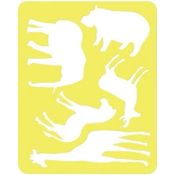African Animals Coloring Stencil Set with Euro Hanger