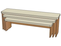 Matryoshka Bench Set (Semi-Soft) / NIM02