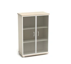 Low Glass Cabinet with Aluminum Frame M55 Modern Series