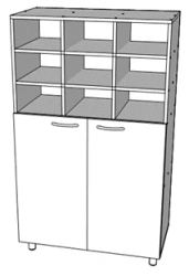 Notebook Storage Cabinet with Customization Options