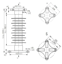 Polymer Insulator for Outdoor Installation OCK 10-110-G09-3 UHL1