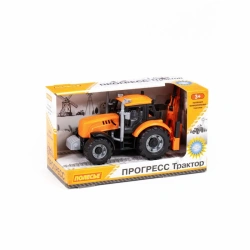 Detailed Toy Excavator for Kids - Progress Model in Orange