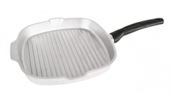 Square Grill Pan 280x280mm (Uncoated) Aluminum Kukmara with Bakelite Handle