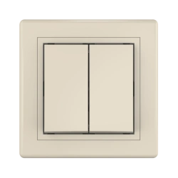 CADUCEUS ALING PRESTIGE Two-Gang Hidden Switch 10AX 250V Beige 606.999