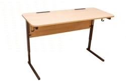 Adjustable Double Student Desks Type II Models SU-R2-N3-7, SU-R2-N3-5, SU-R2-N5-7