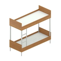 Adult Bunk Bed - Metal Frame with MDF Guardrails
