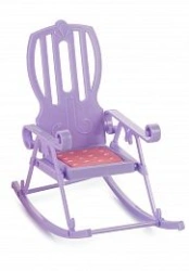 Comfortable Doll Rocking Chair "Little Princess" - Light Lilac