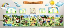 Educational Busyboard Set with Decorative Panels - Fairy Tale Land Series