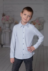 Boys' Cotton Knit School Shirt for Teenagers