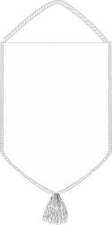 Decorative Banner with Twisted Cord and Tassel - Model VP