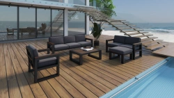 Aluminum Outdoor Furniture Set, Madison WOOD Collection