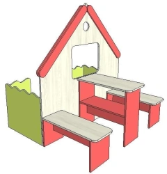 Theater Bench Table for Play Area FN.MDU.01.35.00.00.00