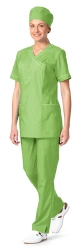 Women's V-Neck Blouse with Side Pockets and Short Sleeves Athena 3.803