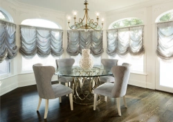 French Lift Curtains with Festoon Trim