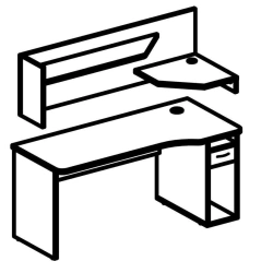 Accountant's Desk 6212 PL Rhythm Series